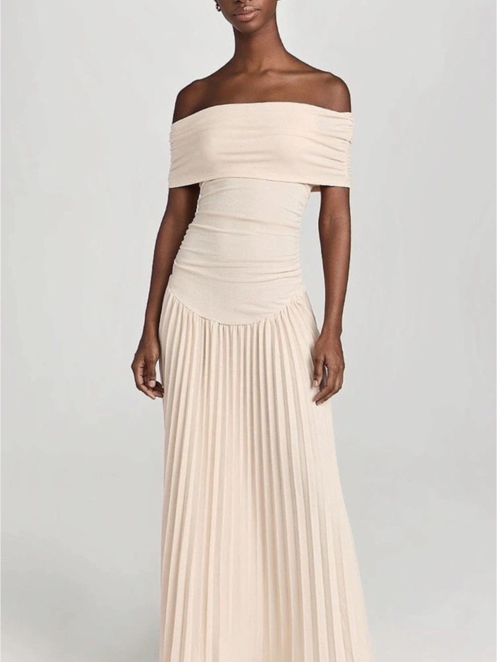 Lioness Field of Dreams Maxi Dress, Off-Shoulder Cream